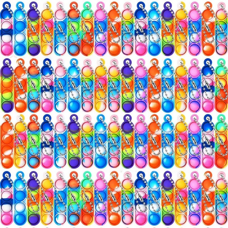 mini long stick pop it pendant keychain